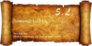 Semsey Lilla névjegykártya