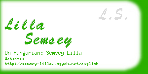 lilla semsey business card